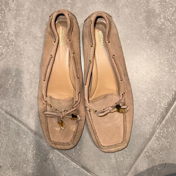 MICHAEL Michael Kors Sutton suede moccasins in tan - Picture 1 of 14